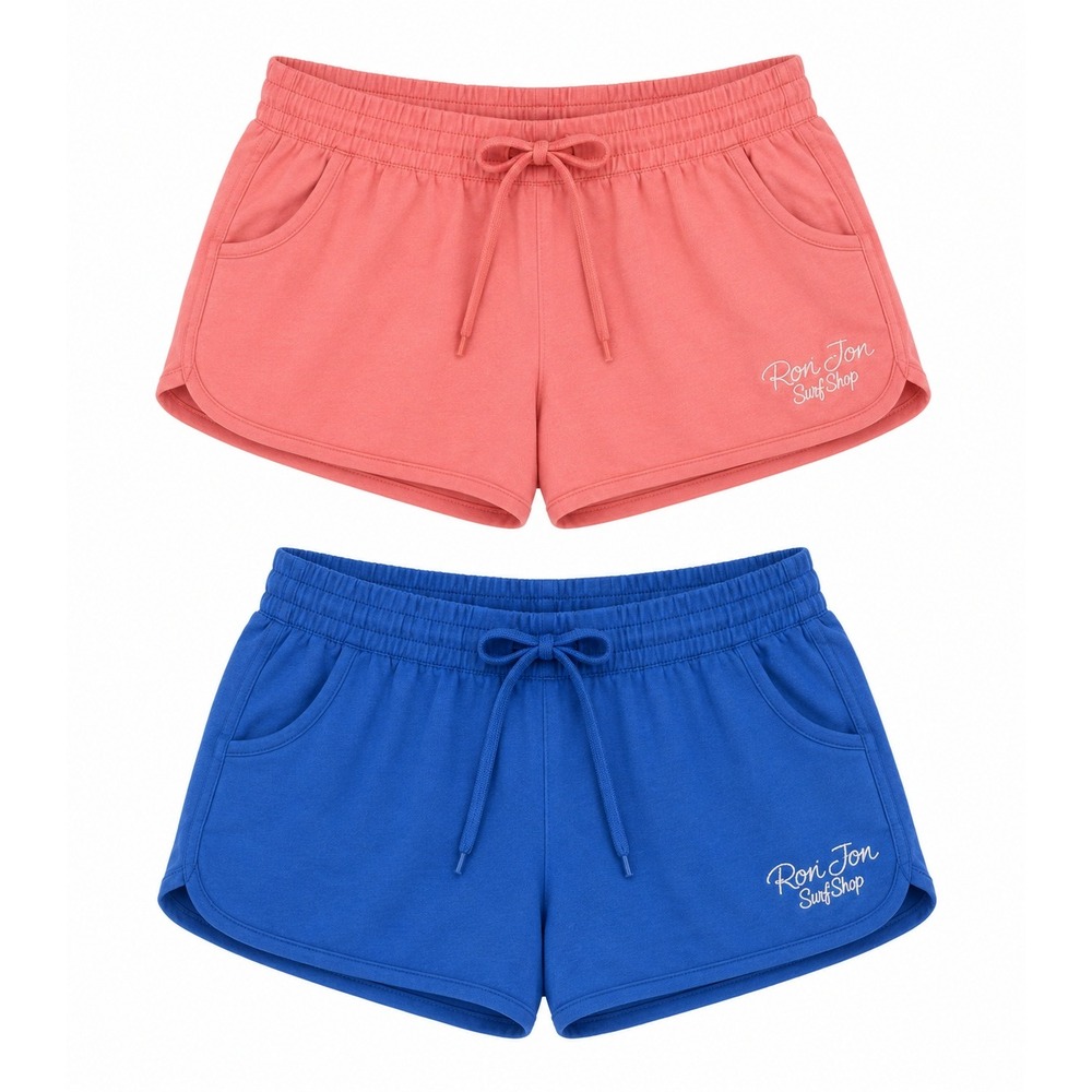 Ron Jon Surf Shop Womens Large Shorts Bundle Pink Blue Drawstring Beachy